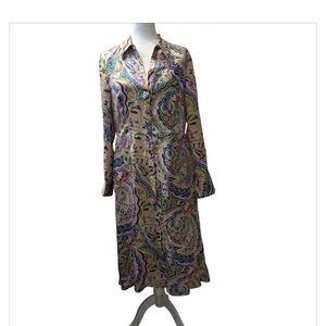 Multicolor Paisley Print Dress